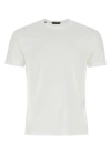 Tom Ford White Crewneck T-shirt With Tf Embroidery In Lyocell And Cotton Blend Man In White