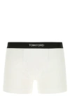 Tom Ford White Briefs With Branded Band In Tech Fabric Man In White