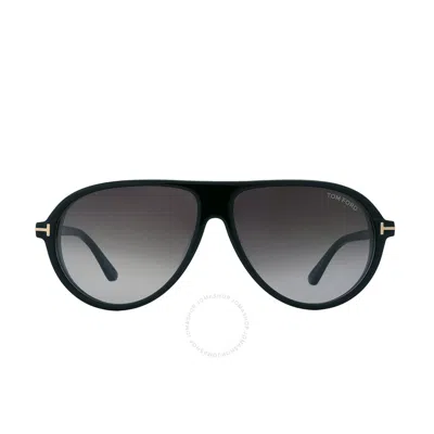 Tom Ford Marcus Smoke Gradient Pilot Men's Sunglasses Ft1023 01b 60 In Black