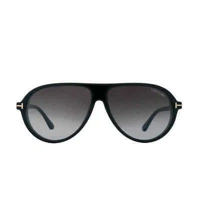 Pre-owned Tom Ford Marcus Smoke Gradient Pilot Men's Sunglasses Ft1023 01b 60 In Gray