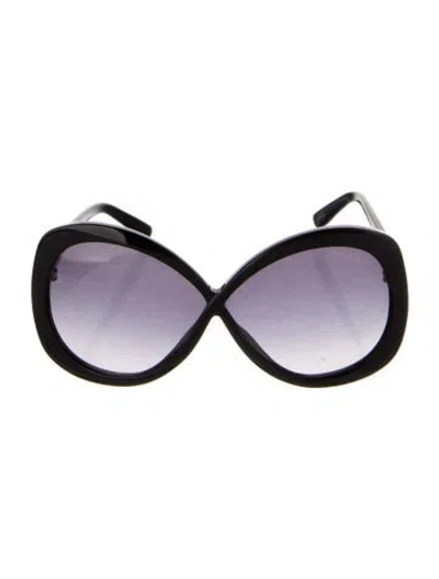 Pre-owned Tom Ford Margot Oversize Sunglasses In Black