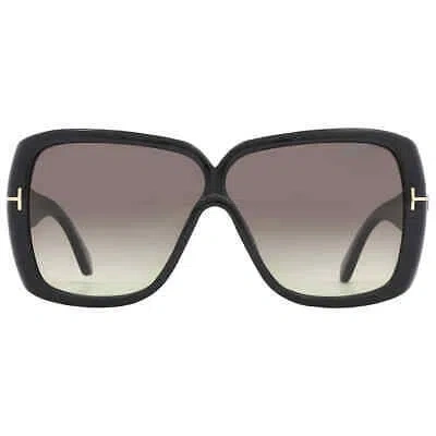 Pre-owned Tom Ford Marilyn Smoke Gradient Butterfly Ladies Sunglasses Ft1037 01b 61 In Gray