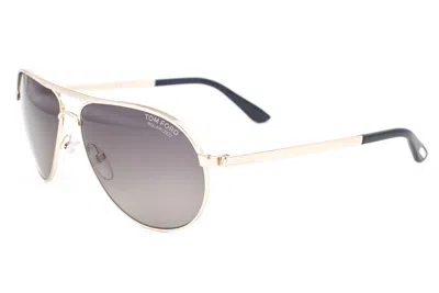 Pre-owned Tom Ford Marko 144 Rose Gold / Gray Polarized Sunglasses Tf144 28d 58mm