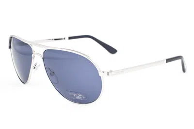 Pre-owned Tom Ford Marko 144 Silver / Blue Sunglasses Tf144 18v 58mm