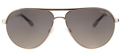 Tom Ford Marko Tf 144 28d Aviator Polarized Sunglasses In Multi