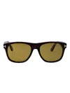 Tom Ford Marlon-02 Square-frame Sunglasses In Brown