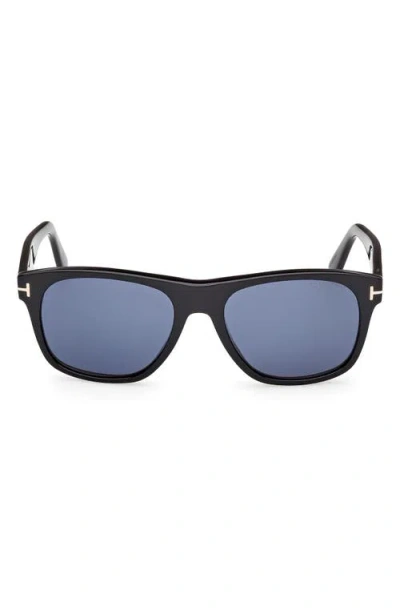 Tom Ford Marlon 55mm Square Sunglasses In Blue