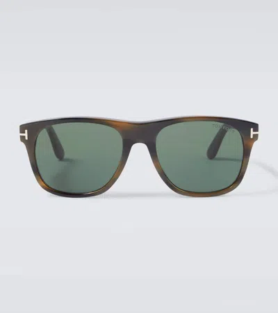 Tom Ford Marlon Square Sunglasses In Brown