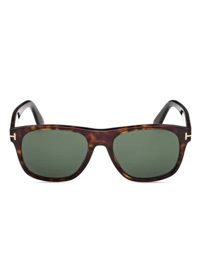 TOM FORD TOM FORD MARLON TORTOISESHELL SQUARE SUNGLASSES