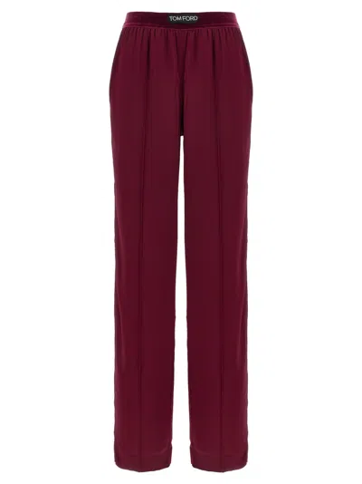 Tom Ford Maroon Silk Pants