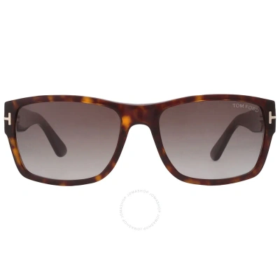 Tom Ford Mason Smoke Gradient Rectangular Men's Sunglasses Ft0445 52b 56 In Dark