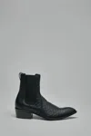 Tom Ford Matte Printed Python Chelsea Boot In Black