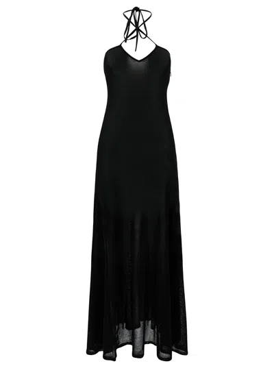 Tom Ford Slinky Viscose Jersey - 14gg Halterneck Dress In Black