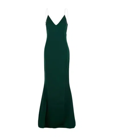 Tom Ford Crystal-embellished Open-back Maxi Dress In Green