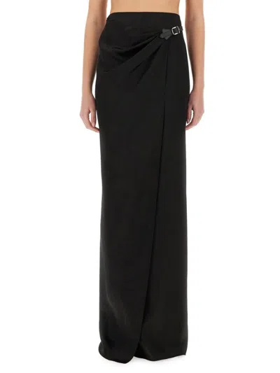 Tom Ford Maxi Wrap Skirt With Belt Detail In Black