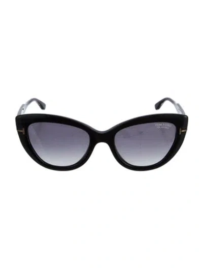 Pre-owned Tom Ford Maxine Cat-eye Sunglasses In Black