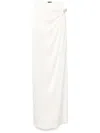 Tom Ford Wrap Double-faced Silk-satin Maxi Skirt In Neutrals