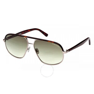 Tom Ford Maxwell Green Gradient Pilot Men's Sunglasses Ft1019 14p 59 In Multi