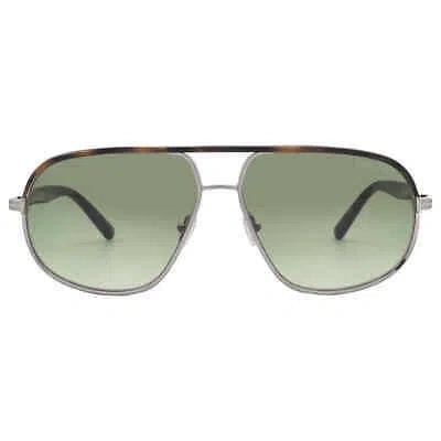 Pre-owned Tom Ford Maxwell Green Gradient Pilot Men's Sunglasses Ft1019 14p 59