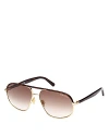 Tom Ford 59mm Pilot Sunglasses In Brown/brown Gradient