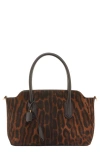 Tom Ford Medium Alexander Suede Tote In Brown