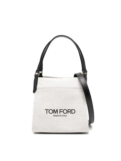 Tom Ford Medium Amalfi Tote Bag In White