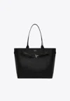 Tom Ford Black Tote Bag With T Detail In Hammered Leather Woman In Black