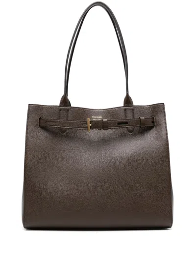 Tom Ford Medium Audrey Tote Bag In Brown