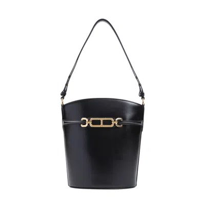 Tom Ford Medium Black Calf Leather Bucket Bag