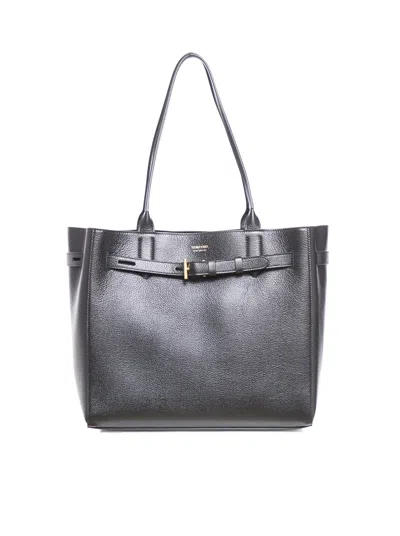 Tom Ford Medium Grain Leather Bag In Black