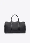 Tom Ford Medium Grained Leather Duffle Bag In Black