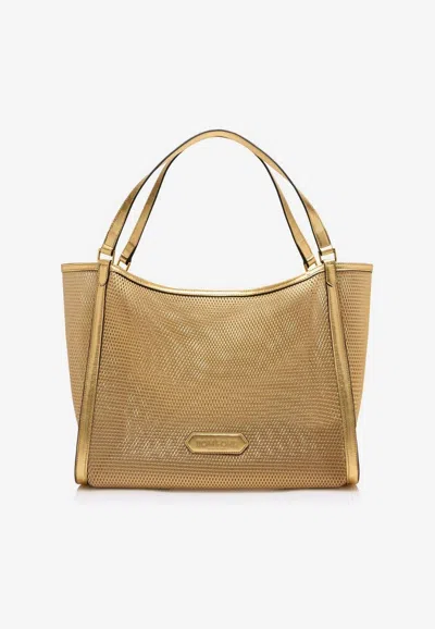 Tom Ford Medium Mesh And Leather Tote Bag