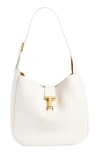 Tom Ford Medium Monarch Leather Hobo Bag In White