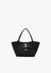 Tom Ford Medium Tara Raffia And Leather Tote Bag In Black