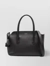 Tom Ford Medium Top Handle In Natural Grain Leather In Black