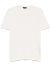 Tom Ford Lightweight Crew Neck T-shirt With Short Sleeves In Neutrals
