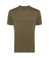 Tom Ford Brown Lyocell Cotton Crew T-shirt In Brown