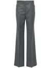 Tom Ford Creased Wool Tailored Trousers - Women's - Silk/wool/cupro In Grey