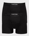 Tom Ford Men's 2-pack Solid Jersey Boxer Briefs In Black
