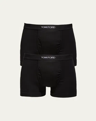 TOM FORD MEN'S 2-PACK SOLID JERSEY BOXER BRIEFS