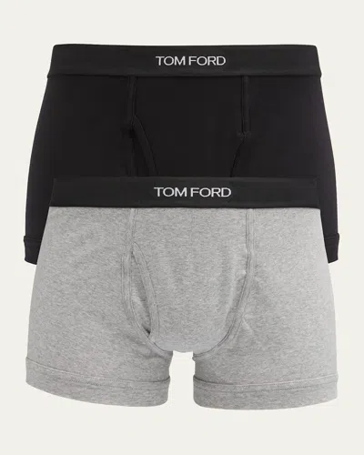 TOM FORD MEN'S 2-PACK SOLID JERSEY BOXER BRIEFS
