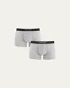 Tom Ford Set Of 2 Logo-waistband Cotton Boxer Briefs Clothing In Gray