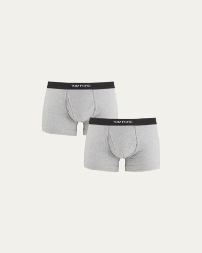 TOM FORD MEN'S 2-PACK SOLID JERSEY BOXER BRIEFS