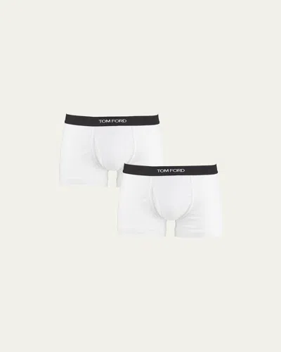 TOM FORD MEN'S 2-PACK SOLID JERSEY BOXER BRIEFS