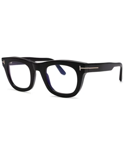 Tom Ford Men's 48mm Blue Light-blocking Optical Frames In Black