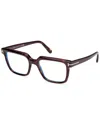 Tom Ford Men's 53mm Blue Light-blocking Optical Frames In Brown