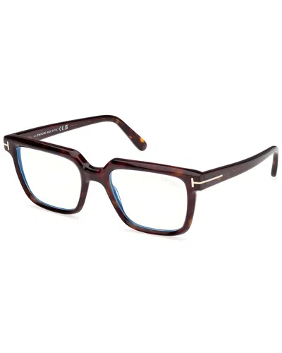 Tom Ford Men's 53mm Blue Light-blocking Optical Frames In Brown