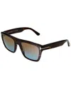 Tom Ford Alberto 55mm Gradient Square Sunglasses In Multi