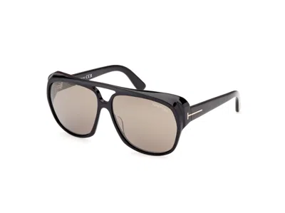 Tom Ford Ft11036101l - Nero Lucido / Roviex Specchiato In Black