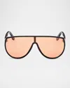 Tom Ford Mens Black Ft1182 Achilles Pilot-frame Acetate Sunglasses In Shiny Black Logophoochromic Erracoa Lenses